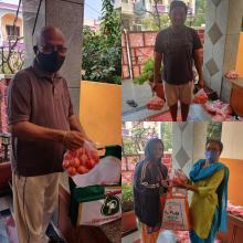 Selling tomatoes at Attapur